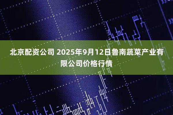 北京配资公司 2025年9月12日鲁南蔬菜产业有限公司价格行情